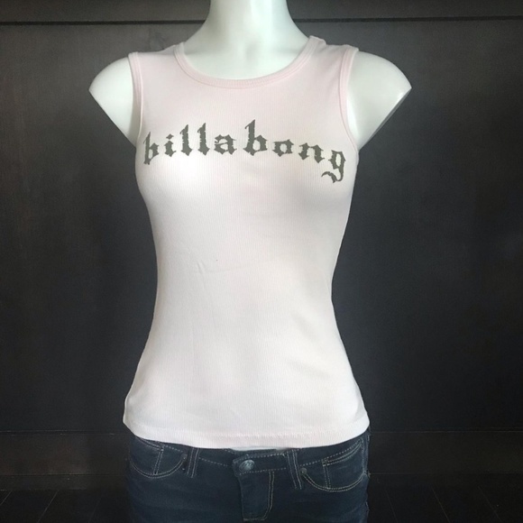 Billabong surf light pink ribbed tank top - Picture 2 of 5